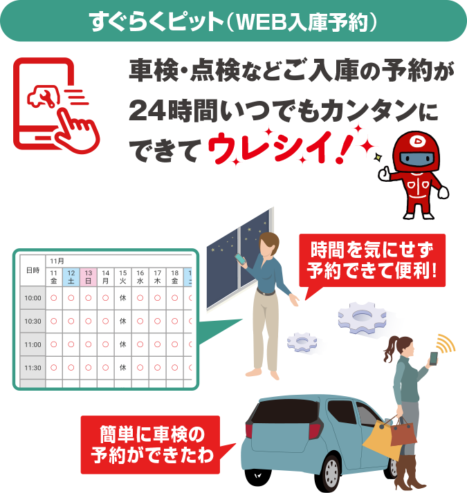 すぐらくピット（WEB入庫予約）